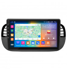 Штатная магнитола Lesko для Fiat 500 II 2007-2015 экран 9" 4/64Gb CarPlay 4G Wi-Fi GPS Prime