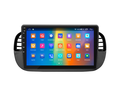 Штатная магнитола Lesko для Fiat 500 II 2007-2015 экран 9" 4/64Gb CarPlay 4G Wi-Fi GPS Prime