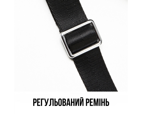 Женский кожаный рюкзак городской 30х23х12, наплечник из натуральной кожи, черный