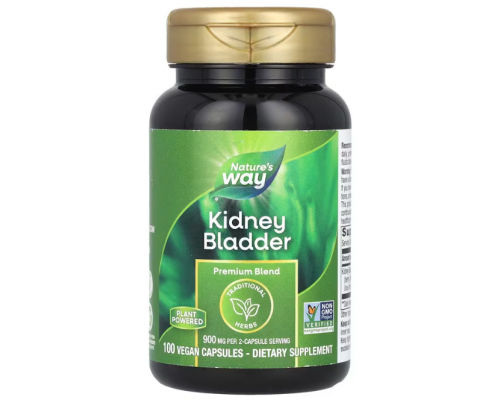 Здоров'я нирок та сечового міхура, Kidney Bladder, Nature's Way, 900 мг, 100 вегетаріанських капсул (450 мг в 1 капсулі)