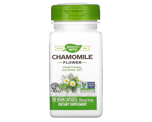 Ромашка (квіти), Chamomile Flower, Nature's Way, 700 мг, 100 веганських капсул (350 мг у капсулі)