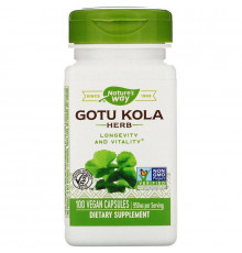 Готу кола, Gotu Kola Herb, Nature's Way, 950 мг, 100 капcул