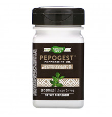 Масло м'яти, Peppermint Oil, Nature's Way, 0.2 мг, 60 капсул