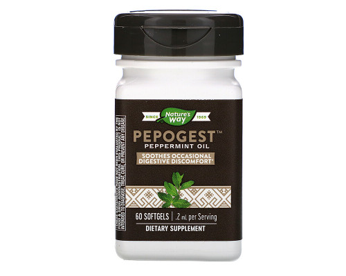 Масло м'яти, Peppermint Oil, Nature's Way, 0.2 мг, 60 капсул