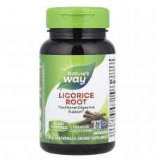 Корінь солодки (Licorice), Nature's Way, 900 мг, 100 веганських капсул (450 мг у капсулі)