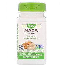 Мака, Maca Root, Nature's Way, корень, 525 мг, 100 капсул