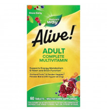 Мультивітаміни Alive!, Daily Energy, Nature's Way, 60 таблеток