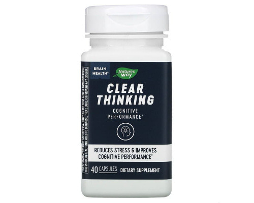 Здоров'я мозку, Clear Thinking, Nature's Way, ясність мислення, 40 капсул