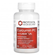 Фітосоми куркуміну, Curcumin PC With Meriva, Protocol for Life Balance, 500 мг, 60 вегетаріанських капсул