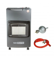 Портативный газовый обогреватель Gas Heater 3 режима мощности (1500 Вт, 2800 Вт, 4200 Вт) с редуктором и шлангом (Польша)