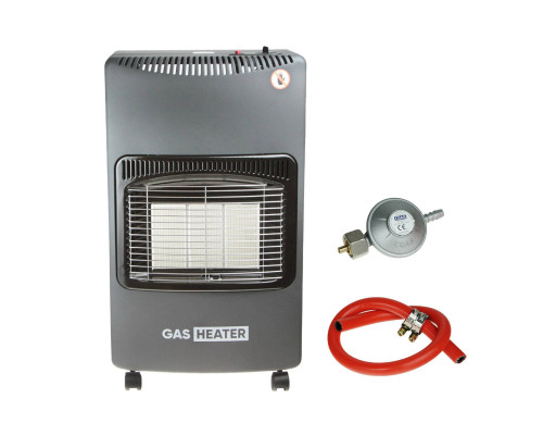 Портативный газовый обогреватель Gas Heater 3 режима мощности (1500 Вт, 2800 Вт, 4200 Вт) с редуктором и шлангом (Польша)