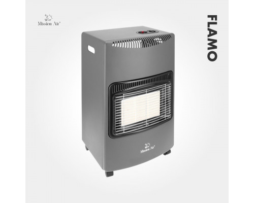 Портативный газовый обогреватель FLAMO 3 режима мощности (1400 Вт, 2750 Вт, 4100 Вт) + шланг + редуктор, Польша