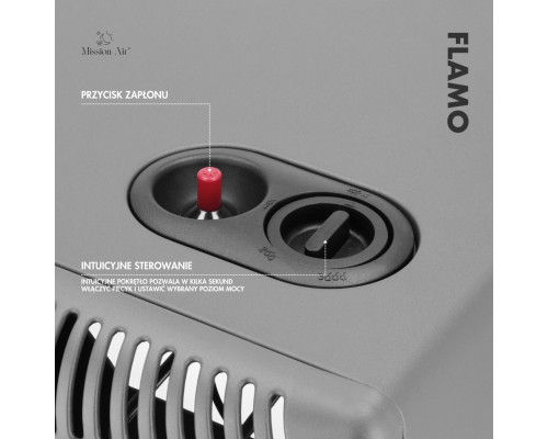 Портативный газовый обогреватель FLAMO 3 режима мощности (1400 Вт, 2750 Вт, 4100 Вт) + шланг + редуктор, Польша