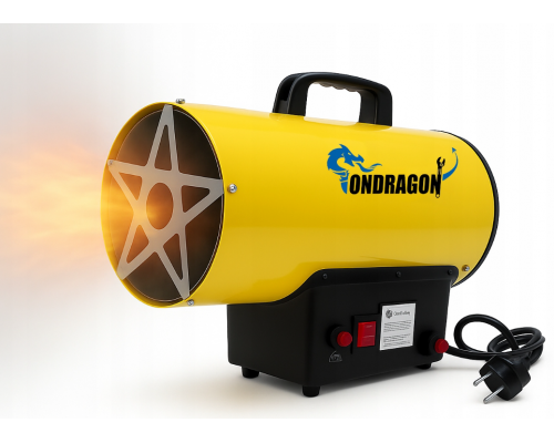 Газовый обогреватель / Газовая тепловая пушка (дуйка) 15 кВт Ondragon (Пропан/Бутан) + шланг и редуктор (Польша)