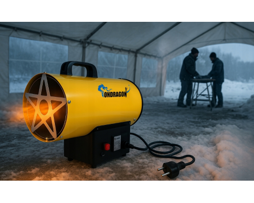 Газовый обогреватель / Газовая тепловая пушка (дуйка) 15 кВт Ondragon (Пропан/Бутан) + шланг и редуктор (Польша)