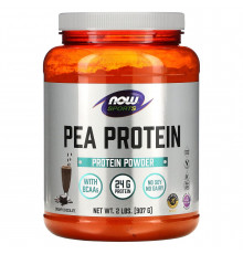 Гороховий протеїн, Pea Protein, Now Foods, Sports, порошок, вершковий шоколад, 907 г