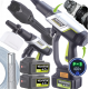 Аккумуляторная мойка высокого давления Toolme TM280 PRO BRUSHLESS 450 Вт с алюминиевой помпой, 2 АКБ 21В, пеногенератор (Польша)