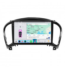 Штатная магнитола Lesko для Nissan Juke I Рестайлинг 2014-2019 экран 9" 4/64 QLED CarPlay 4G Wi-Fi GPS 360 Prime