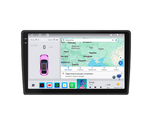 Штатная магнитола Lesko для Volkswagen Touareg I ver 2 2002-2010 экран 9" 4/64 QLED CarPlay 4G Wi-Fi GPS 360 Prime