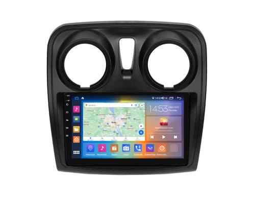 Штатная магнитола Lesko для Dacia Sandero II 2012-2016 экран 9" 4/64Gb CarPlay 4G Wi-Fi GPS Prime