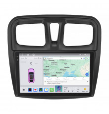 Штатная магнитола Lesko для Dacia Sandero II ver 3 2012-2016 экран 10" 4/64 QLED CarPlay 4G Wi-Fi GPS 360 Prime