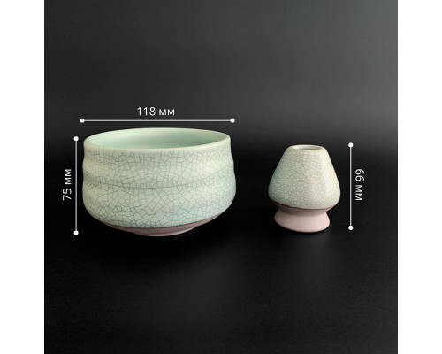 Набор Mavanto 5456 для приготовления чая матча 7 предметов Light Green