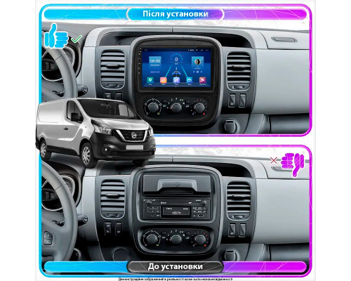 Штатная магнитола Lesko для Nissan NV300  2016-н.в. экран 9" 6/128Gb 4G Wi-Fi GPS Top