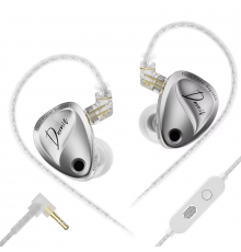Навушники KZ Duonic з мікрофоном 3.5mm silver