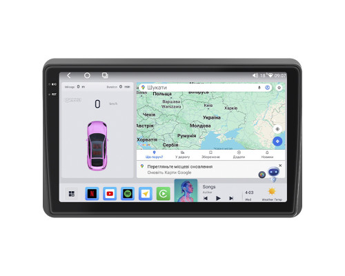Штатная магнитола Lesko для Nissan NV400  2020-н.в экран 10" 4/64 QLED CarPlay 4G Wi-Fi GPS 360 Prime