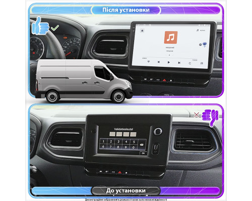 Штатная магнитола Lesko для Nissan NV400  2020-н.в экран 10" 4/64 QLED CarPlay 4G Wi-Fi GPS 360 Prime