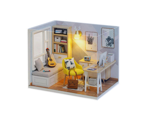 Кукольный дом конструктор DIY Cute Room QT-007-B Sunshine Study Room