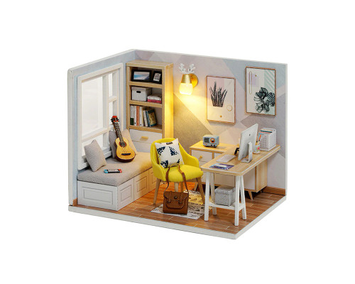 Кукольный дом конструктор DIY Cute Room QT-007-B Sunshine Study Room
