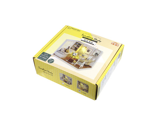 Кукольный дом конструктор DIY Cute Room QT-007-B Sunshine Study Room
