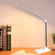 Настольная LED лампа M856 светодиодная с беспроводной зарядкой White + Silver