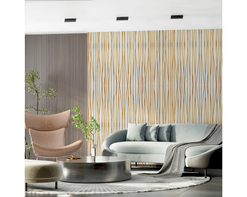 Самоклеящаяся 3D панель 700х700х5мм Золотые ленты (440) SW-00001184