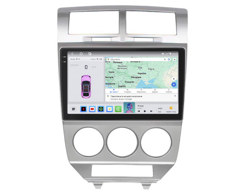 Штатная магнитола Lesko для Dodge Caliber I 2006-2009 экран 10" 4/64 QLED CarPlay 4G Wi-Fi GPS 360 Prime