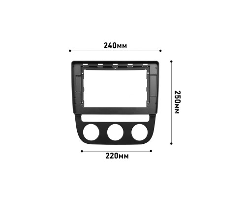 Переходная рамка Volkswagen Jetta 2005-2009 Golf 2003-2008 Manual AC (6873) 10.1"