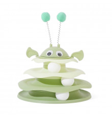 Игрушка Taotaopets 079906 для кота интелектуальная 3-х уровневая Башня Green