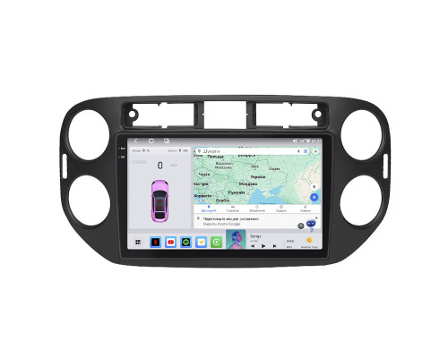 Штатная магнитола Lesko для Volkswagen Tiguan I Рестайлинг 2011-2017 экран 9" 4/64 QLED CarPlay 4G Wi-Fi GPS 360 Prime
