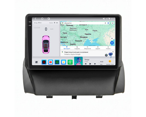Штатная магнитола Lesko для Ford EcoSport ver. 2 2012-2017 экран 9" 4/64 QLED CarPlay 4G Wi-Fi GPS 360 Prime