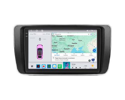 Штатная магнитола Lesko для Nissan Leaf II (ZE1) 2017- н.в экран 9" 4/64 QLED CarPlay 4G Wi-Fi GPS 360 Prime