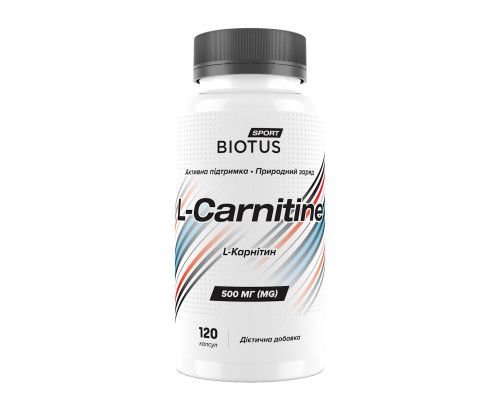L-карнітин, L-Carnitine, Biotus, 120 капсул