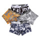 Набор мужских трусов боксеров PA-3187 с принтом Black/Orange/Gray/Sapphire Blue bp 4 шт L