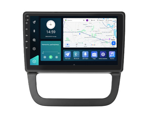 Штатная магнитола Lesko для Volkswagen Jetta V Auto AC 2005-2011 экран 10" 4/32Gb 4G Wi-Fi GPS Top