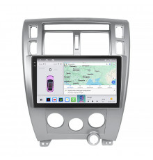 Штатная магнитола Lesko для Hyundai Tucson I 2004-2010 экран 10" 4/64 QLED CarPlay 4G Wi-Fi GPS 360 Prime
