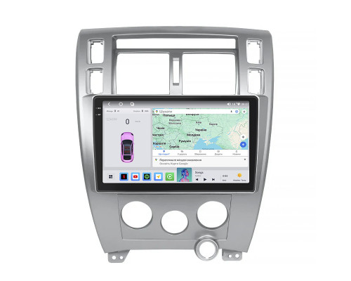 Штатная магнитола Lesko для Hyundai Tucson I 2004-2010 экран 10" 4/64 QLED CarPlay 4G Wi-Fi GPS 360 Prime