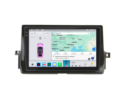 Штатная магнитола Lesko для Toyota Camry VIII (XV70) Рестайлинг 2020- экран 10" 4/64 QLED CarPlay 4G Wi-Fi GPS 360 Prime