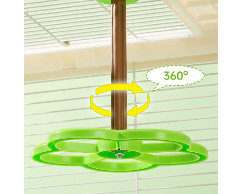 Игрушка для попугаев N365001 Вертушка для птиц ветряк колесо Green