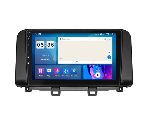 Штатная магнитола Lesko для Hyundai Kona I 2017-2020 экран 10" 2/32Gb CarPlay 4G Wi-Fi GPS Prime