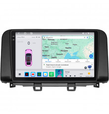 Штатная магнитола Lesko для Hyundai Kona I 2017-2020 экран 10" 4/64 QLED CarPlay 4G Wi-Fi GPS 360 Prime